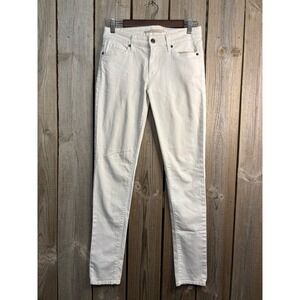 Vince Womens White Skinny Jeans Stretch Denim Made in USA DV052-2001 Size 26